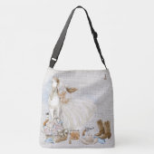 *~* Western Rustic Horse Woman Floral Pistool Pet Crossbody Tas (Achterkant)