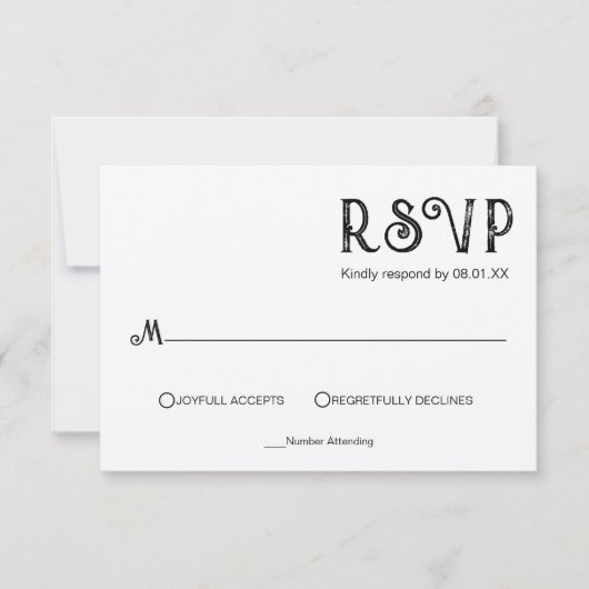 Western Rustic Kraft Paper RSVP Kaartje (Voorkant)