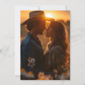 Western Rustic Modern Photo Save the Date (Achterkant)