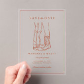 Western Rustic Modern Photo Save the Date Acryl Uitnodigingen (Insitu (Draagbaar))