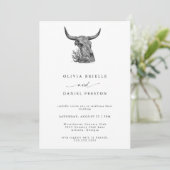Western Rustic Pampas Grass Boho Photo Wedding Kaart (Staand voorkant)