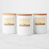 Western Rustic Wedding Country Koe Bull Skull Voedselcontainer Etiket (Flessen)