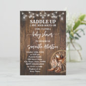 Western rustiek Baby shower Landlaarzen Kaart (Staand voorkant)