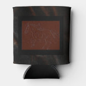 Western rustiek Faux Leather Horse Design Blikjeskoeler (Voorkant)