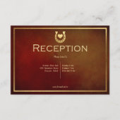 Western rustiek Hoefijzer Bourgogne & Gold Recepti Informatiekaartje (Voorkant)