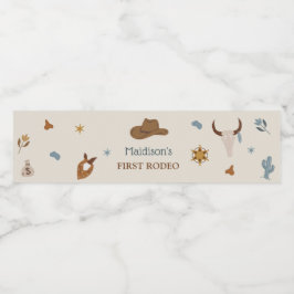 Western rustiek verjaardagsfeestje waterflesje lab waterfles etiket