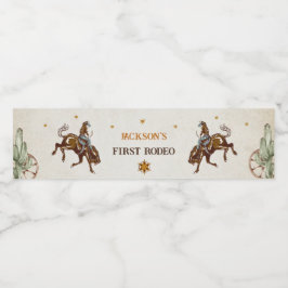 Western rustiek verjaardagsfeestje waterflesje lab waterfles etiket