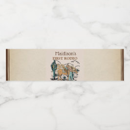 Western rustiek verjaardagsfeestje waterflesje lab waterfles etiket