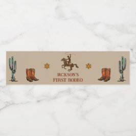 Western rustiek verjaardagsfeestje waterflesje lab waterfles etiket