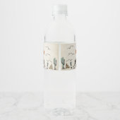 Western rustiek verjaardagsfeestje waterflesje lab waterfles etiket (Achterkant)