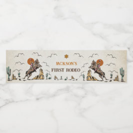 Western rustiek verjaardagsfeestje waterflesje lab waterfles etiket