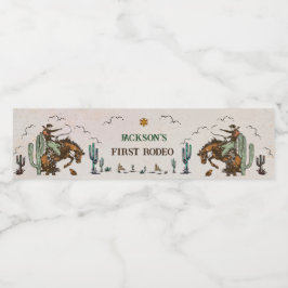 Western rustiek verjaardagsfeestje waterflesje lab waterfles etiket