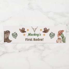 Western rustiek verjaardagsfeestje waterflesje lab waterfles etiket