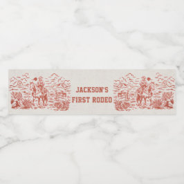 Western rustiek verjaardagsfeestje waterflesje lab waterfles etiket