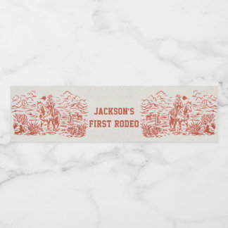 Western rustiek verjaardagsfeestje waterflesje lab waterfles etiket