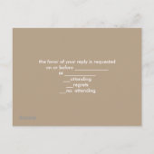 western rustig land bruiloft burlap en kant uitnodiging briefkaart (Achterkant)