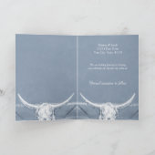 Western Rustisch Blauw Wit sparen de Datum Aankondiging (Binnen)