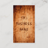 Western Rustisch Gecrateerd Hout Kool Stijlvol Visitekaartje (Achterkant)