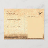 Western Rustisch land beige sparen de datum Briefkaart (Achterkant)