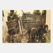 Western Rustisch Land Bruin  Boerderij Wagon Inpakpapier Vel (Voorkant 2)