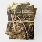 Western Rustisch Land Bruin  Boerderij Wagon Inpakpapier Vel (In situ)