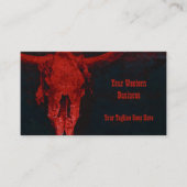 Western Rustisch Rood Zwart Bull Koe Visitekaartje (Voorkant)