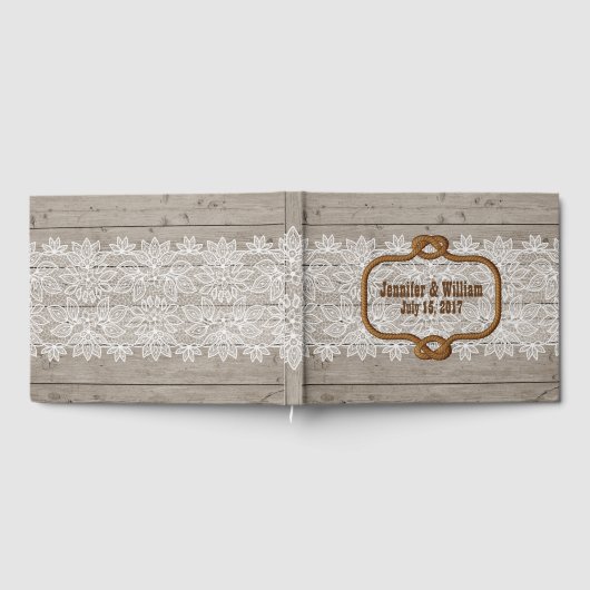 Western Rustisch Theme Wedding Guest Book Gastenboek (Volledig)