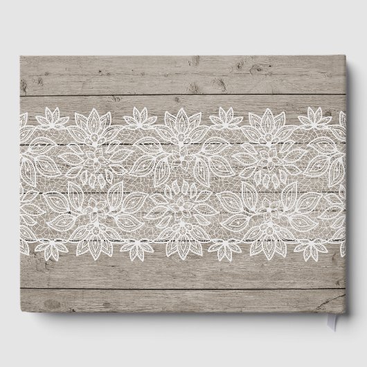 Western Rustisch Theme Wedding Guest Book Gastenboek (Achterkant)