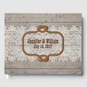 Western Rustisch Theme Wedding Guest Book Gastenboek (Voorkant)