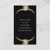 Western Rustisch Zwart Tattoo Winkelknol Visitekaartje (Achterkant)