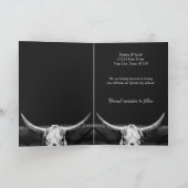 Western Rustisch zwart-wit bespaart de datum Aankondiging (Binnen)