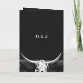 Western Rustisch zwart-wit bespaart de datum Aankondiging (Achterkant)