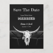 Western Rustisch zwart-wit bespaart de datum Briefkaart (Voorkant)