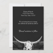 Western Rustisch zwart-wit bespaart de datum Save The Date (Achterkant)