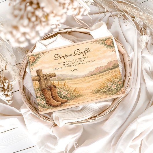 Western Saddle Desert Luier Raffle Informatiekaartje