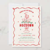 Western Saddle Up Holiday Hoedown Party Kaart (Voorkant)