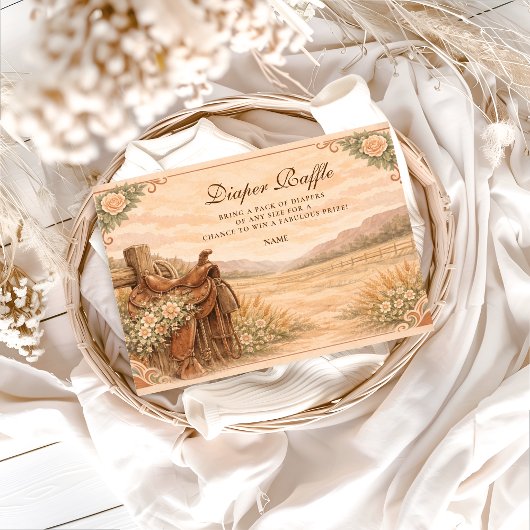 Western Saddle Wildflower Diapper Raffle  Informatiekaartje