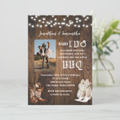 Western Said I do BBQ After Country Wedding Kaart (Staand voorkant)