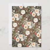 Western Said I do BBQ after Wedding Winter Floral Kaart (Achterkant)