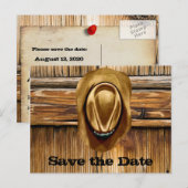 Western Save the Date Wedding Cards Aankondigingskaart (Voorkant / Achterkant)