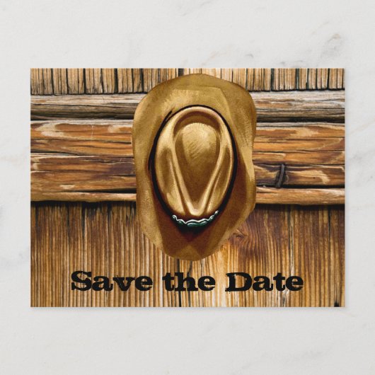 Western Save the Date Wedding Cards Aankondigingskaart (Voorkant)
