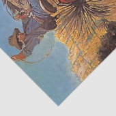 Western schilderen "Horse Jumping from Snake" Tissuepapier (Detail)