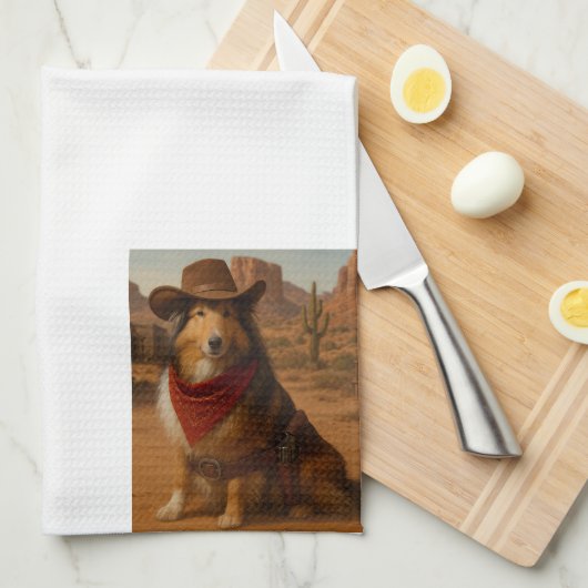 Western Sheltie Theedoek (Quarter Fold)