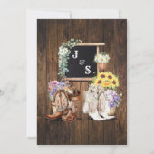 Western She's Fresh Off the Market Bridal Shower Kaart (Achterkant)