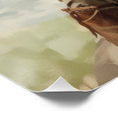 Western Silhouet: Cowgirl Wall Art Perfect Poster (Hoek)