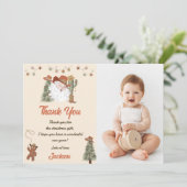 Western Sinterklaas Kerstfeest Bedankt Kaart Foto (Staand voorkant)