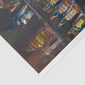 Western Skelet Levendige Olie Geschilderde Decoupa Tissuepapier (Detail)