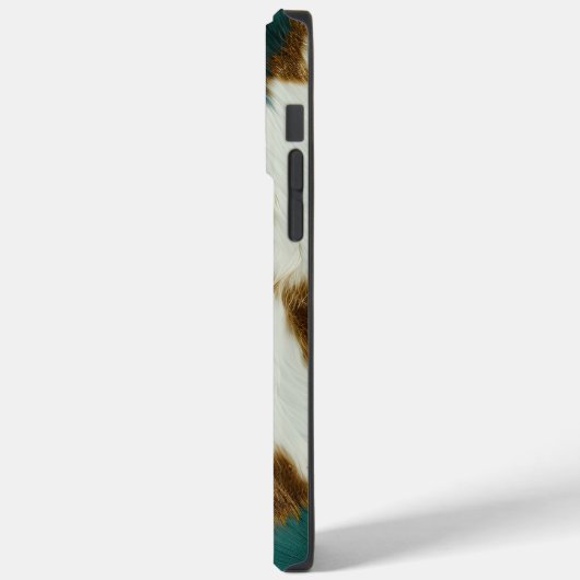 Western Smaragd Goud Wit Koeienhuid Case-Mate iPhone Case (Achterkant / Links)