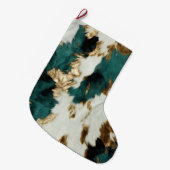 Western Smaragd Goud Wit Koeienhuid Grote Kerstsok (Voorkant (Hangend))