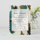 Western Smaragd Goud Wit Koeienhuid Kaart (Staand voorkant)